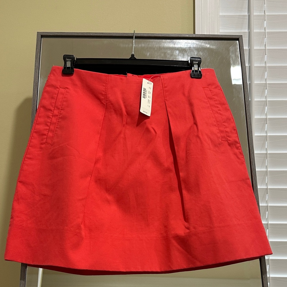 J. Crew Vibrant Red Mini Skirt